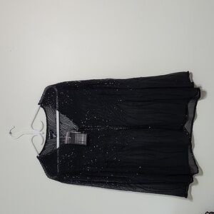 La madona beaded cover up open front